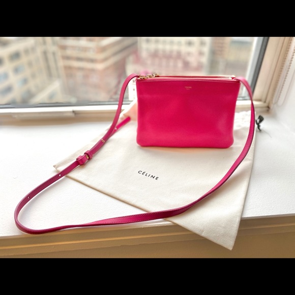 ❌SOLD❌ CÉLINE Trio Small Fuchsia Smooth Calfskin - Picture 6 of 9